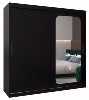 Armoire Promo T2 a portes coulissantes H. 200 x L. 200 x P. 62 2 portes