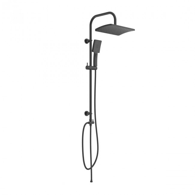 Colonne de douche – douchette 3 jets – pommeau carré – Mallorca noir SCHÜTTE