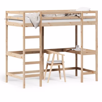 Cadre de lit, Lit superposé sans matelas 90×190 cm bois massif de pin