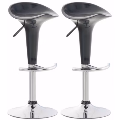 Set de 2Tabouret De Bar -MAILLAT(Gris)