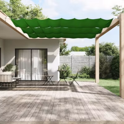 vidaXL Auvent Vertical Ecran de Protection Ecran d&rsquo;Intimité de Balcon Auvent de Patio Jardin Extérieur Vert Clair 140×800 cm 14831