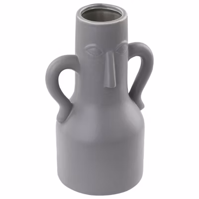 Vase à fleurs TRIPOLI Céramique 21 cm Gris