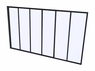 Verrière atelier en aluminium thermolaqué – 180×130 cm – Noir – BAYVIEW