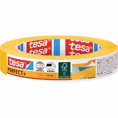 tesa Perfect+ 56536-00000-00 Ruban de masquage Washi 50 m x 19 mm pour intérieur