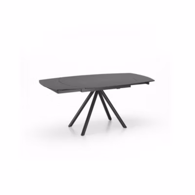 Table extensible Kyoto Four en verre trempé gris graphite jusqu&rsquo;à 180 cm