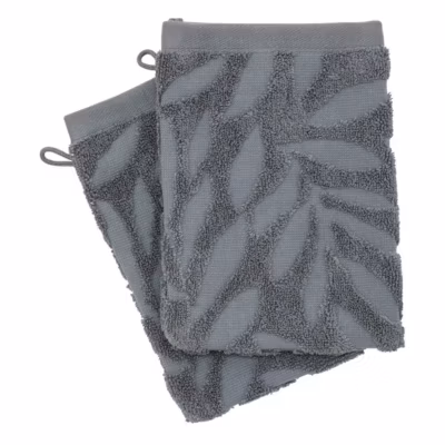 Lot de 2 gants – coton – gris foncé – 15×21 cm – Atmosphera