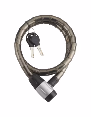 Antivol à clé Scorp, câble acier, moto, 18mmx0.85m, 2 clés, noir – THIRARD