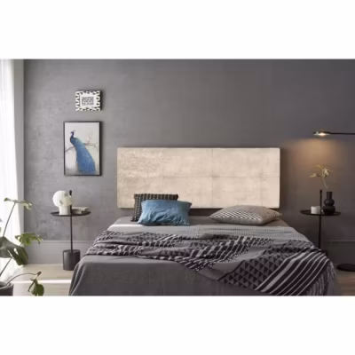 Tête de lit – ECCOX – Cala – Tissu beige – 170 cm – Rembourrage en mousse HR