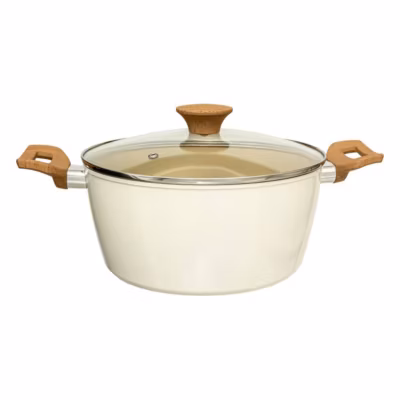 Faitout Harmony D24cm en aluminium forgé beige – Beige- 5five