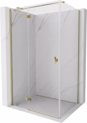 Mexen Mist-H T cabine de douche pivotante gauche 105 x 80 cm, transparent, doré – 8A5T-105-080-50-00-L