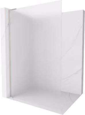 Mexen Kioto L paroi de douche Walk-in 70 x 200 cm, givre, nickel brossé – 800-070-103-97-30