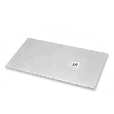 Receveur de Douche 85X110 cm Ligne Vulcano Fin Gris Clair Ral 7035 en Résine Synthétique et Poudre de Marbre  – FRASCIO