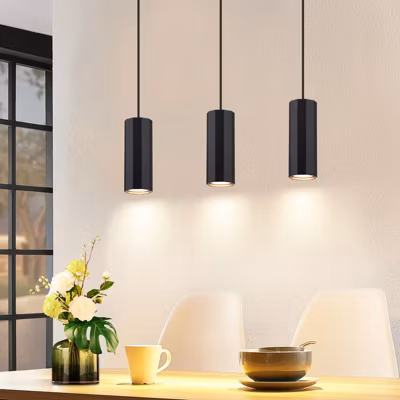 ZMH Lustre Table à Manger Moderne Noir 3 Flammes – Lustre Gu10 Living Room