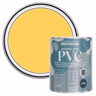 Peinture Jaune pour Portes et Fenêtres en PVC, Finition Satinée – RUST-OLEUM – Gelée de citron 750ml