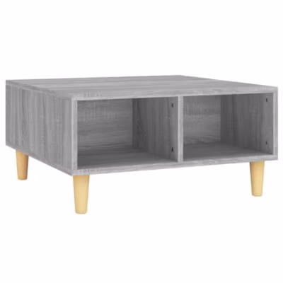 Table basse sonoma gris 60x60x30 cm bois d&rsquo;ingénierie vidaXL