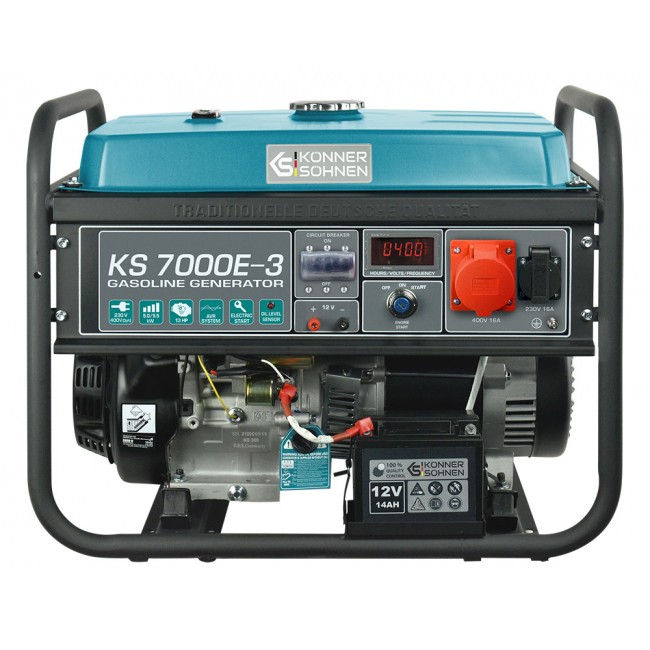Groupe électrogène à essence – démarrage électrique – 5,5 kW – 400V KONNER & SOHNEN