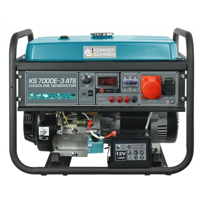 Groupe électrogène à essence – démarrage électrique/auto – 5,5 kW – 400V KONNER & SOHNEN