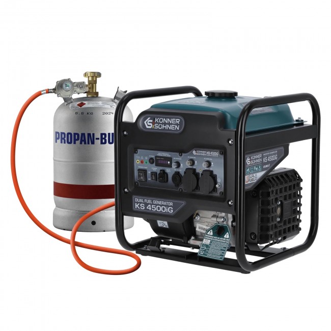 Groupe électrogène Inverter à essence/gaz – 4,5 kW – 230V – KS 4500iG KONNER & SOHNEN