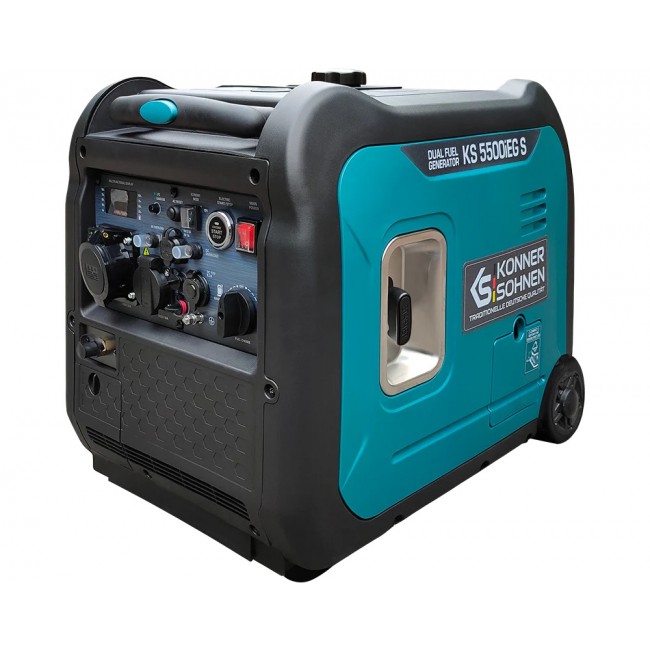 Groupe électrogène Inverter à essence/gaz – 5,5 kW – 230V – KS 5500iEG S KONNER & SOHNEN