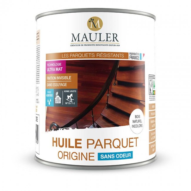 Huile parquet origine sans odeur conserve l’aspect naturel du bois brut Mauler