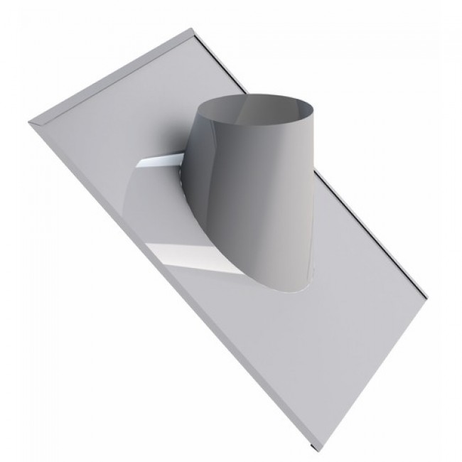 Solin – 30/45° – inox – pour toit ardoise – pour conduit Duoten TEN