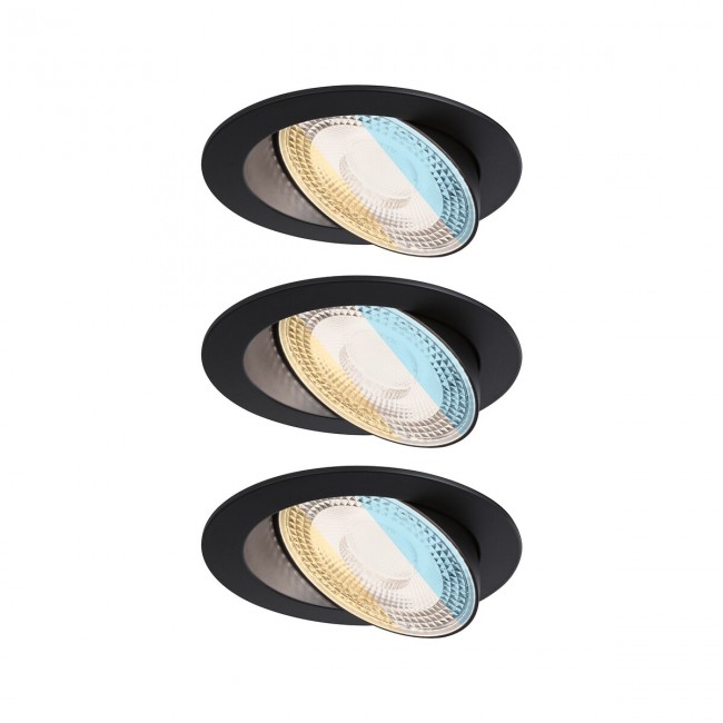 3 x Spot LED à encastrer orientable – 5W – gradable – WhiteSelect PAULMANN