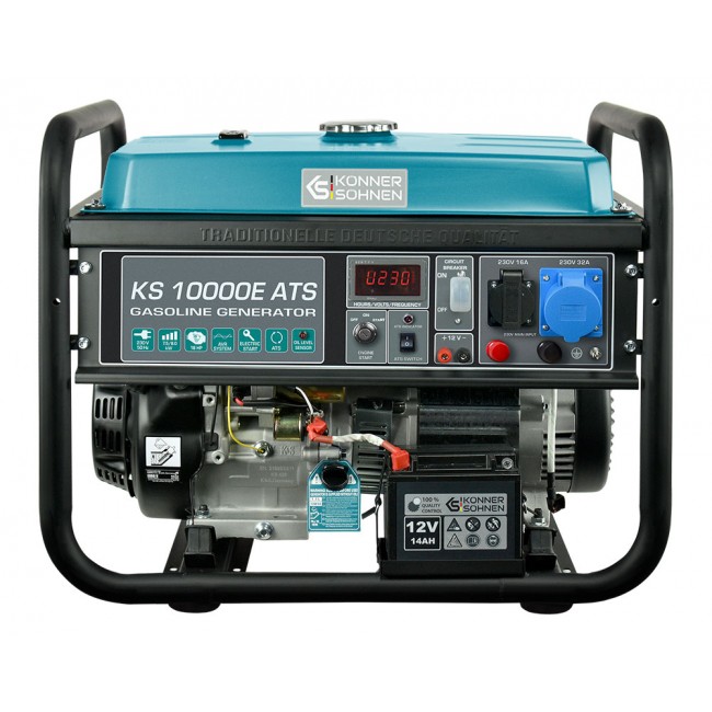 Groupe électrogène à essence – démarrage Manuel/électrique/auto- 8 kW – 230V KS 10000E ATS KONNER & SOHNEN