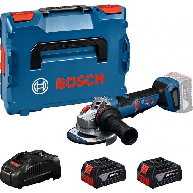 Meuleuse d'angle GWS18V-11 PS + 2 batteries 18V 5Ah – 06019N4302 BOSCH