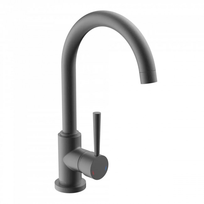 Mitigeur cuisine à bec col de cygne orientable – graphite mat – Cornwall SCHÜTTE