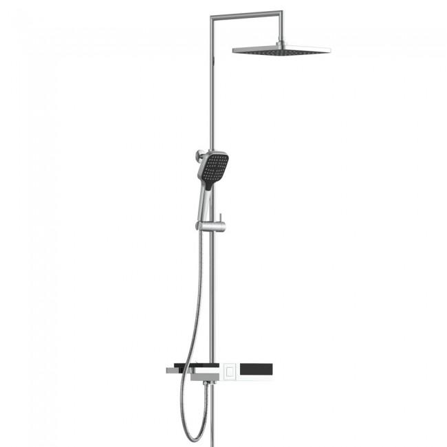Colonne de douche avec tablette noir mat – BluePerl SCHÜTTE