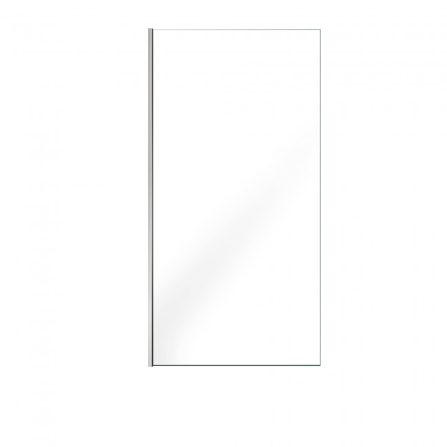 Paroi de douche fixe chromée Parma 2 – verre transparent AURLANE