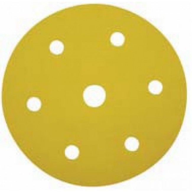 Lot 5 disques velcro/papier pour ponceuse 225 mm-7 trous LEMAN