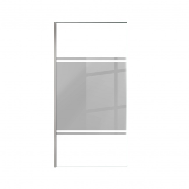Paroi de douche fixe chromée Parma 2 – verre miroir AURLANE
