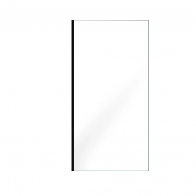 Paroi de douche fixe noire Parma 2 – verre transparent AURLANE