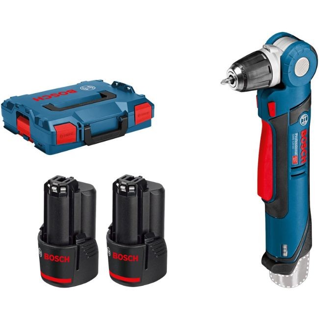 Perceuse d'angle sans fil PRO GWB 12V-10 + 2 batteries 2Ah + coffret L-Boxx – 0601390908 BOSCH