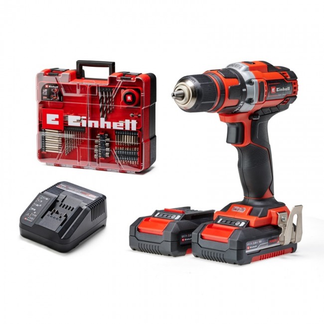 Perceuse visseuse sans fil TE-CD 18/40 Li (2×2,0 Ah) + 69 accessoires – Power X Change EINHELL