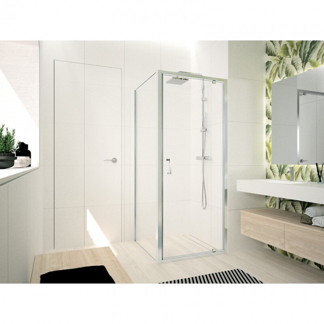 Porte de douche pivotante avec verre transparent- 96-102 cm – Ocean G NOVELLINI