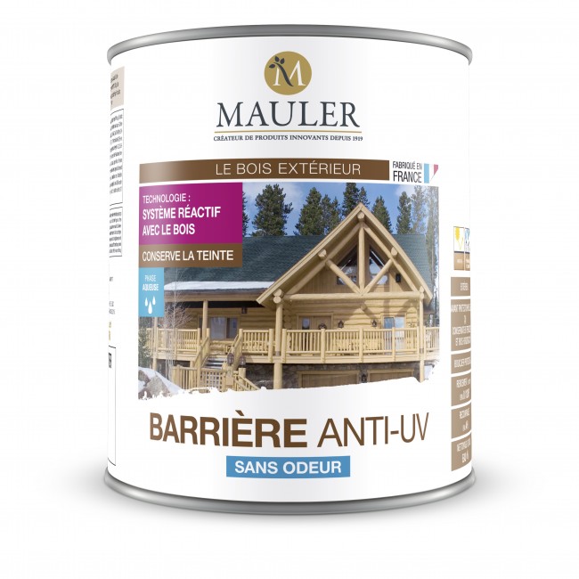 Barrière protection anti-UV pour bois extérieur sans odeur Mauler
