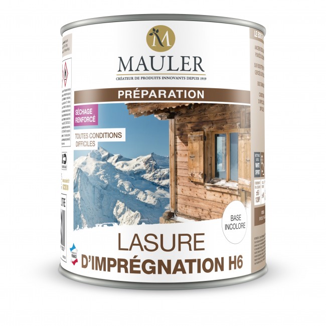 Lasure d'imprégnation H6 – finition brillante – pour extérieur Mauler