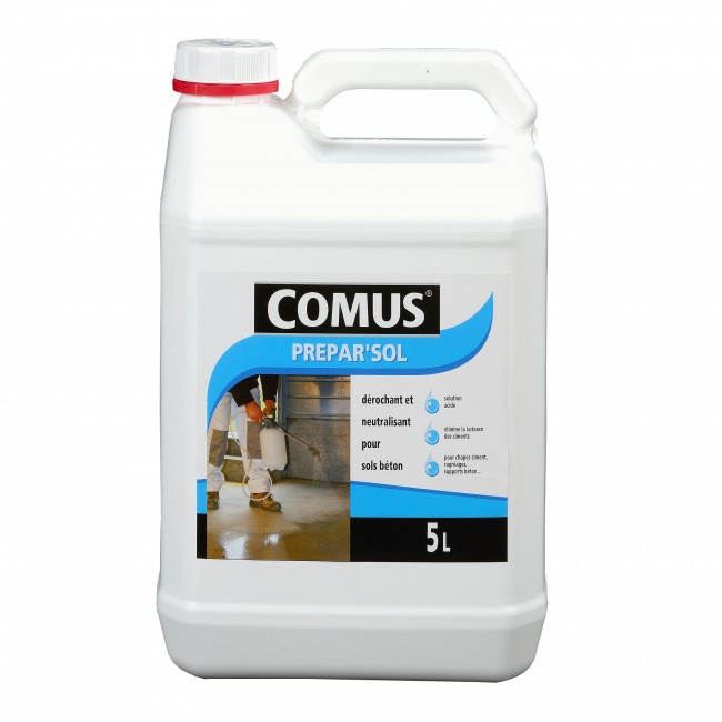 Dérochant et neutralisant sols béton – 5 litres – Prepar'sol COMUS