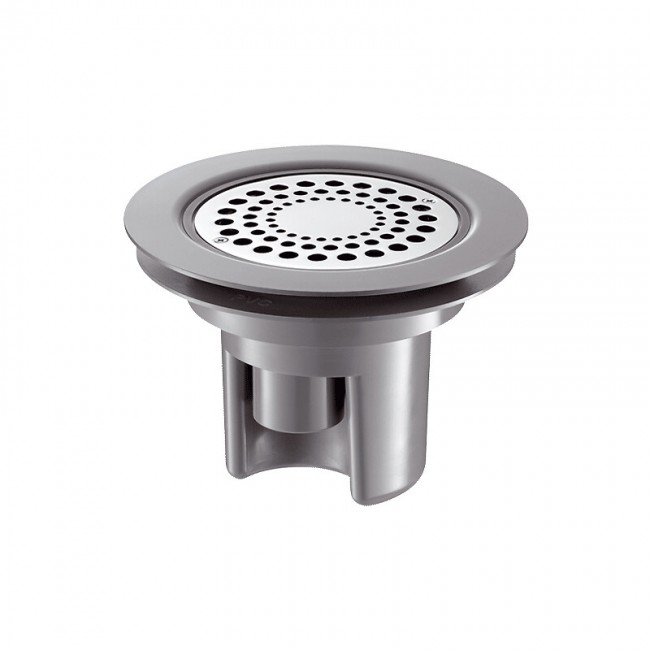 Siphon sol souple avec grille inox Ø114 mm – sortie intégrée Ø40 mm DELABIE