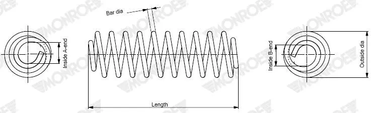 Ressort de suspension MONROE SP5234