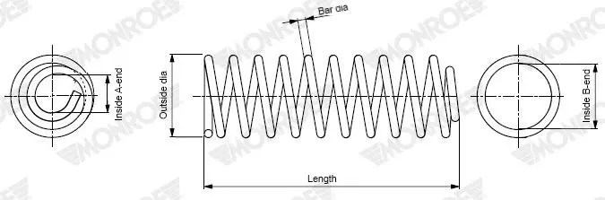 Ressort de suspension MONROE SP5274